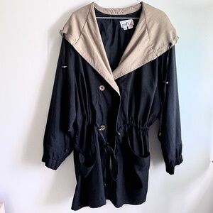 Vintage 80s Rain Jacket Trench Coat Shell Rafi